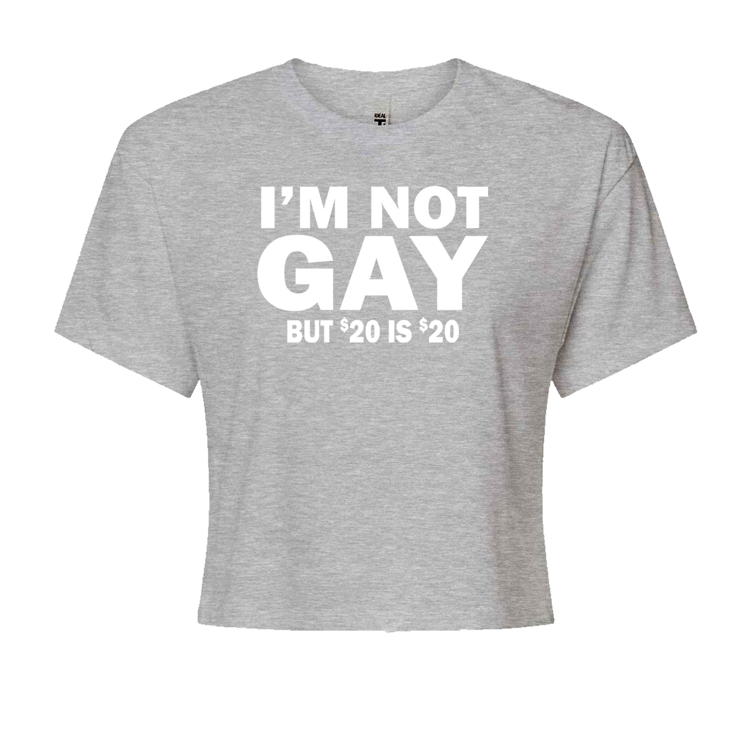 I'm Not Gay, But $20 Bucks is $20 Bucks Cropped T-Shirt Black