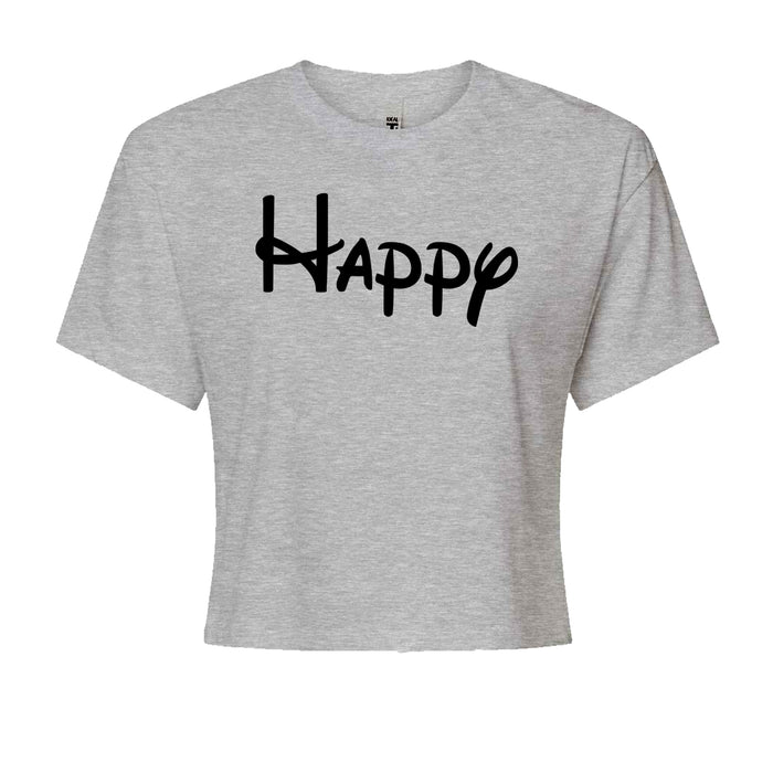Happy - 7 Dwarfs Costume Cropped T-Shirt