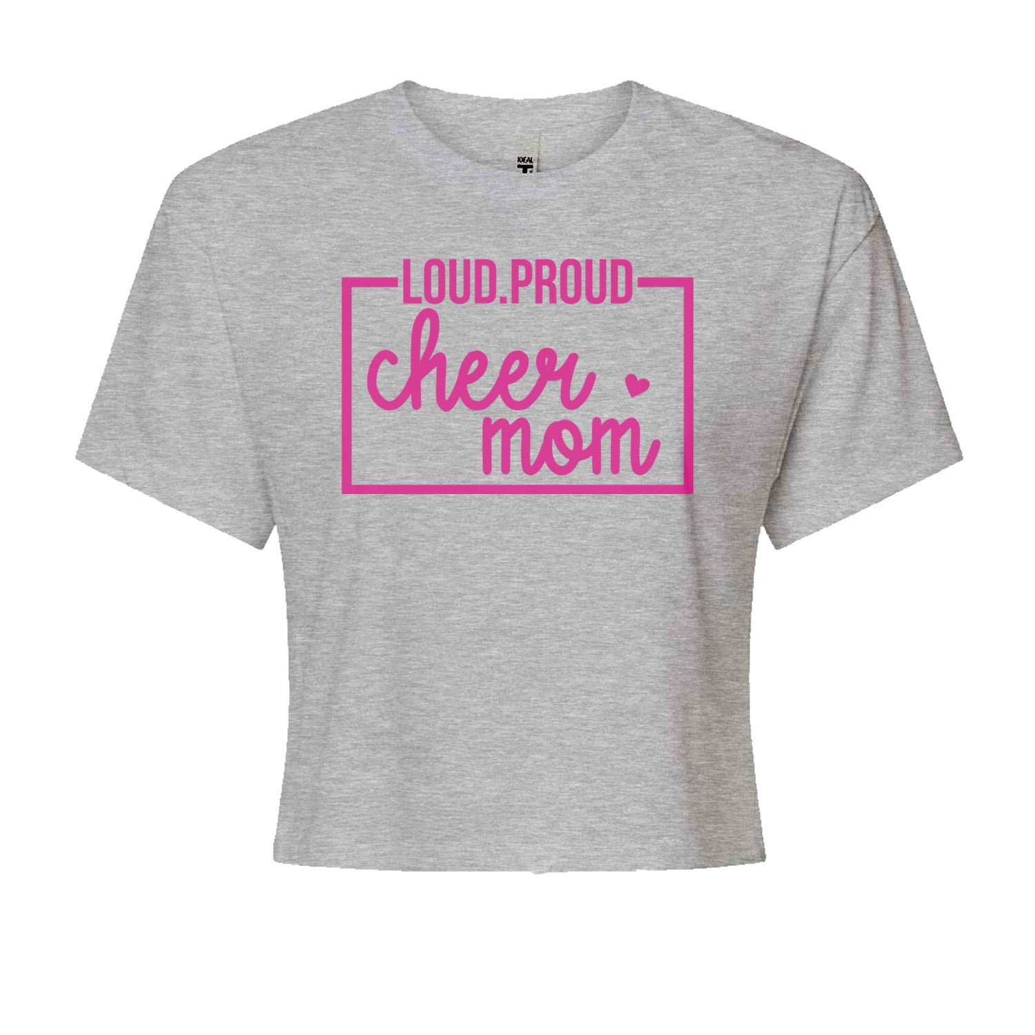 Loud Proud Cheerleader Mom Cropped T-Shirt Black