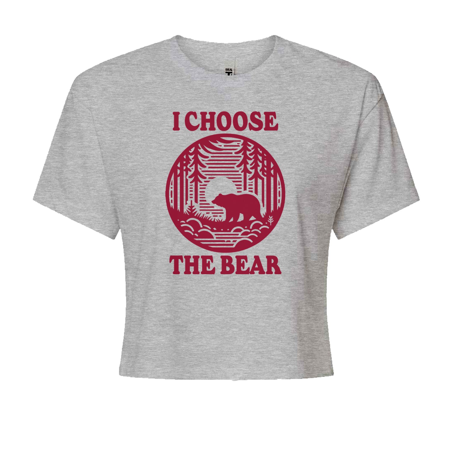 I Choose The Bear Companion Survival Choice Cropped T-Shirt
