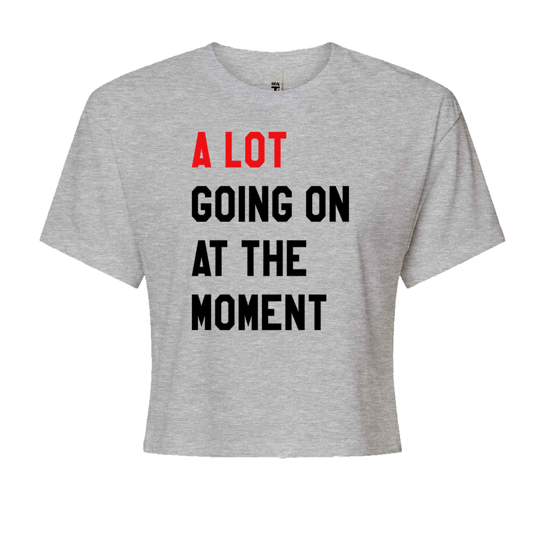 A Lot Going On At The Moment New TTPD Poet Department Cropped T-Shirt Heather Grey