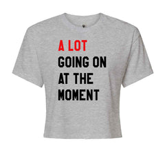 A Lot Going On At The Moment New TTPD Poet Department Cropped T-Shirt Heather Grey