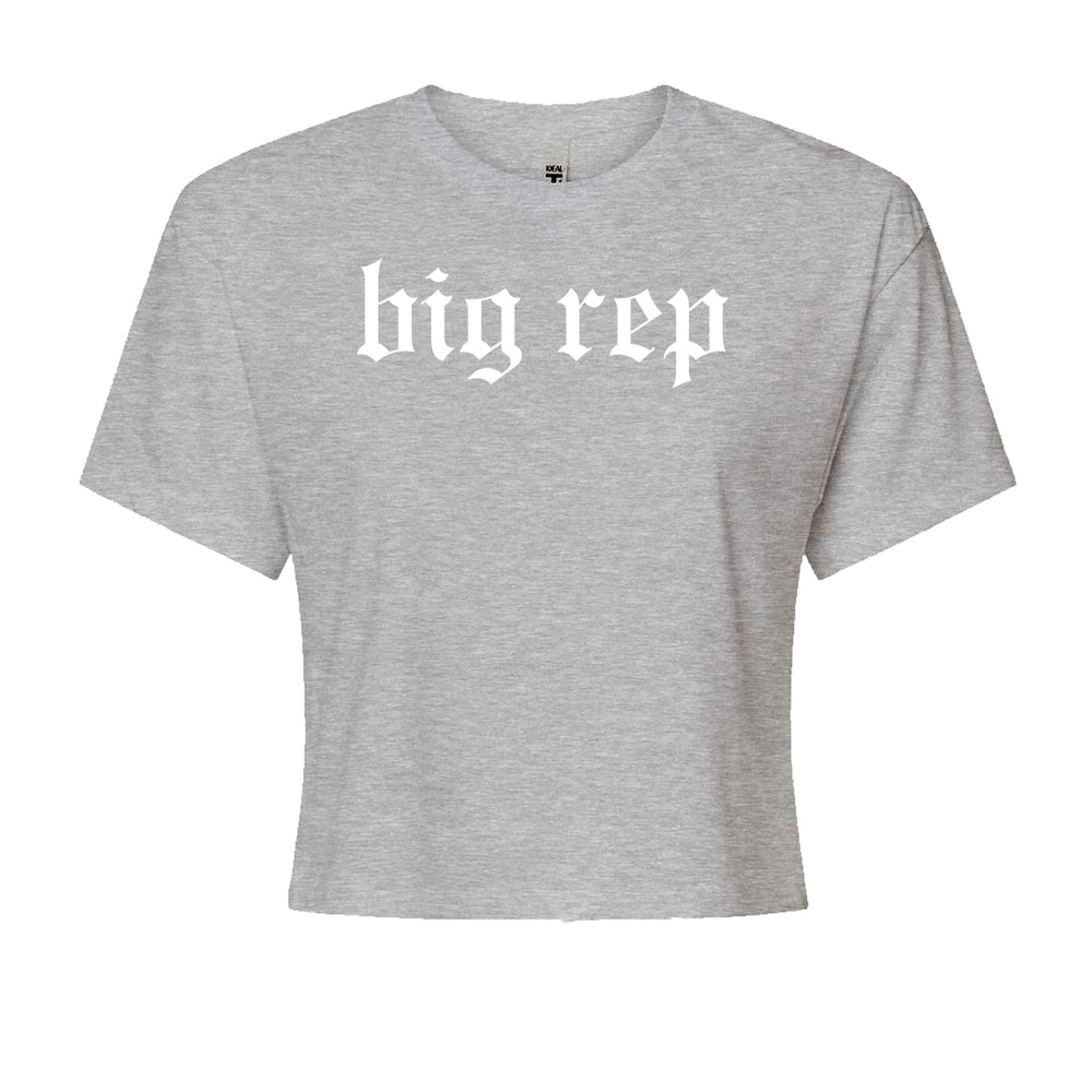 Big Rep Reputation Music Lover Gift Fan Favorite Cropped T-Shirt Heather Grey