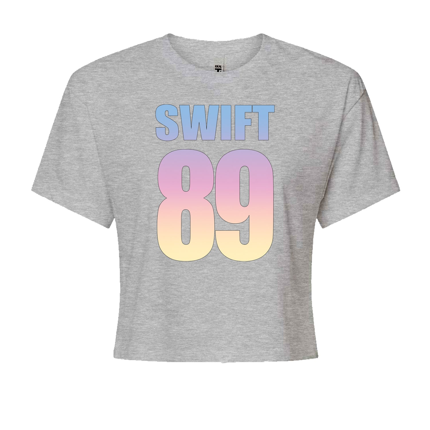 Lover Era Swift 89 Birth Year Music Fan TTPD Cropped T-Shirt Heather Grey