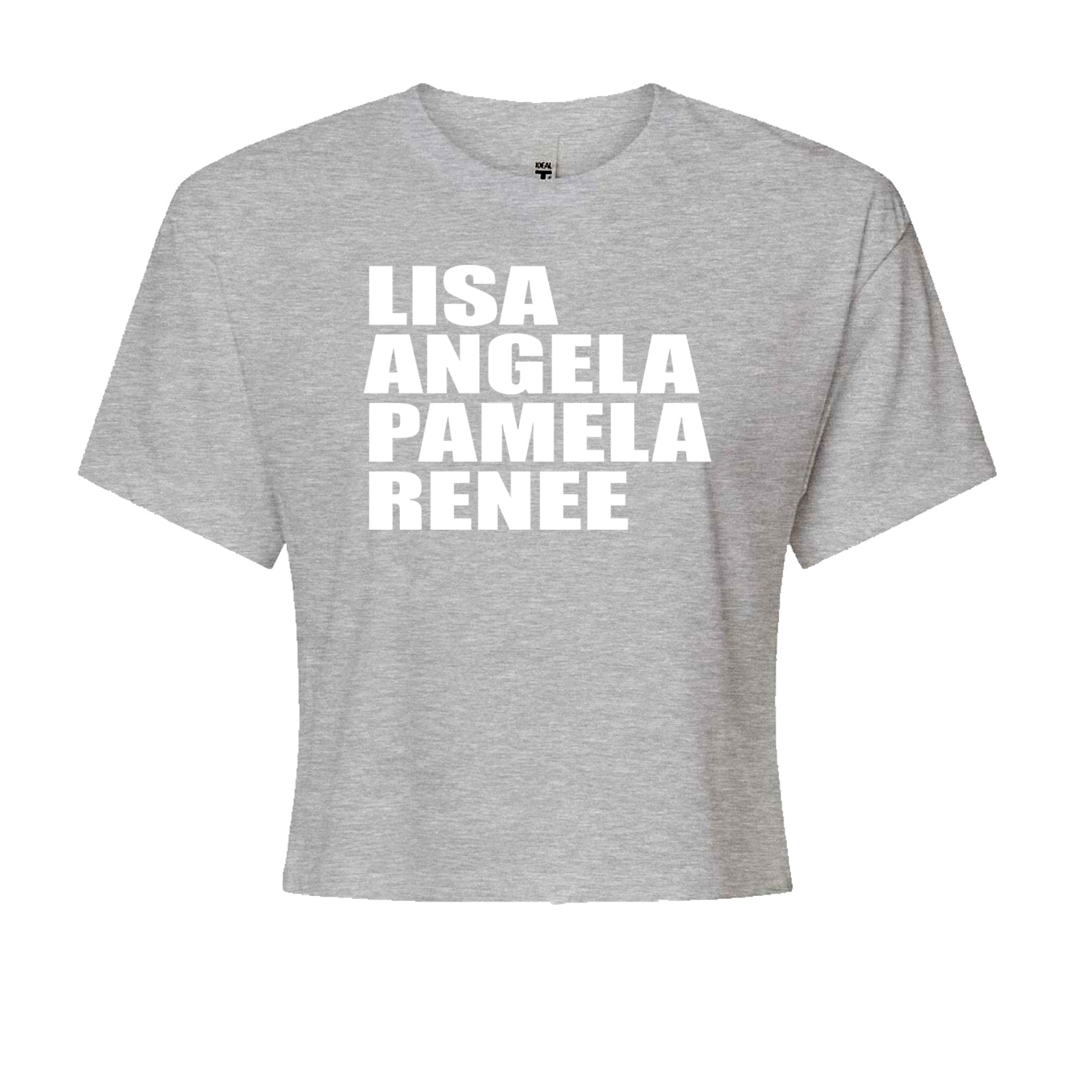 Lisa Angela Pamela Renee Around The Way Girl Cropped T-Shirt Black