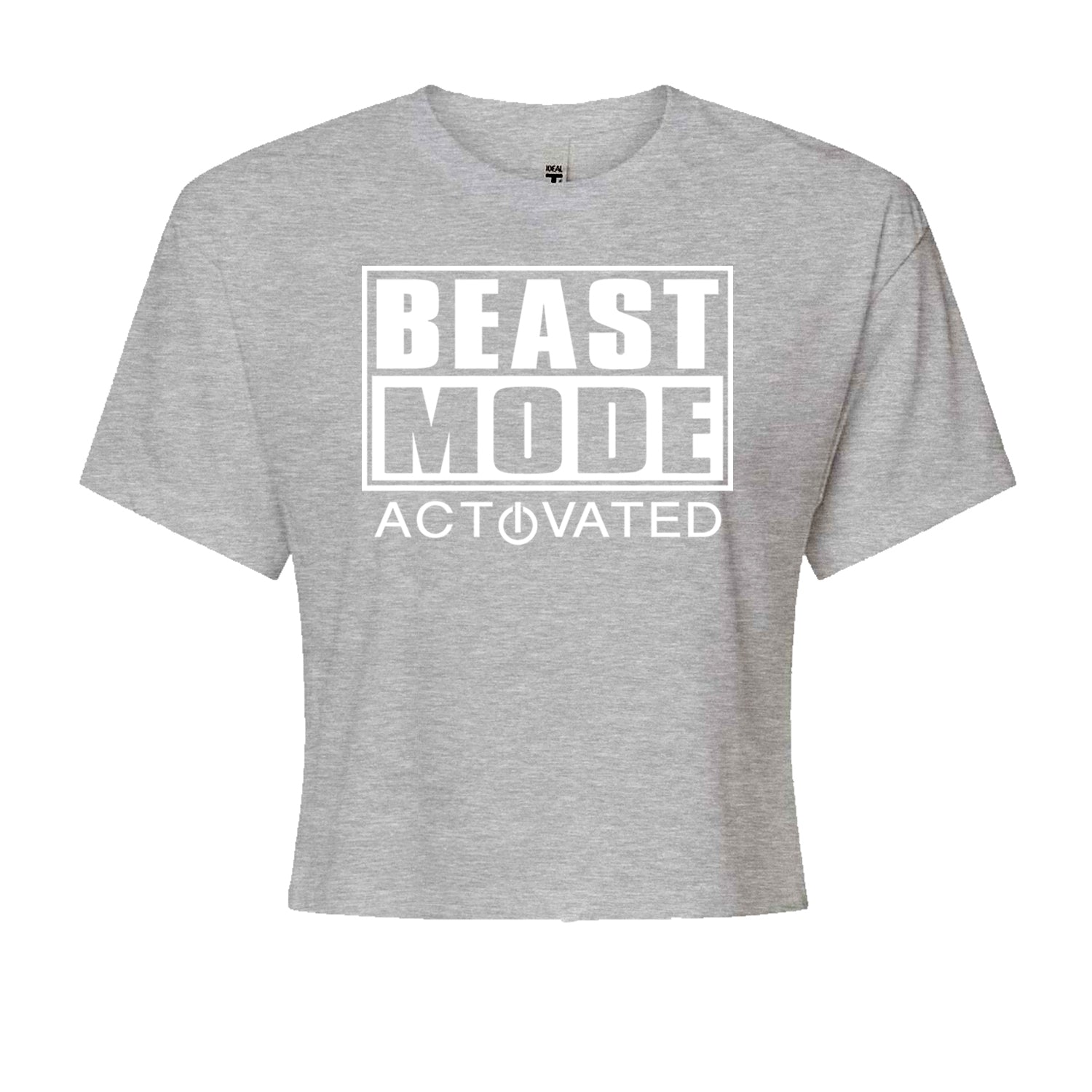 Activated Beast Mode Workout Gym Clothing Cropped T-Shirt Black