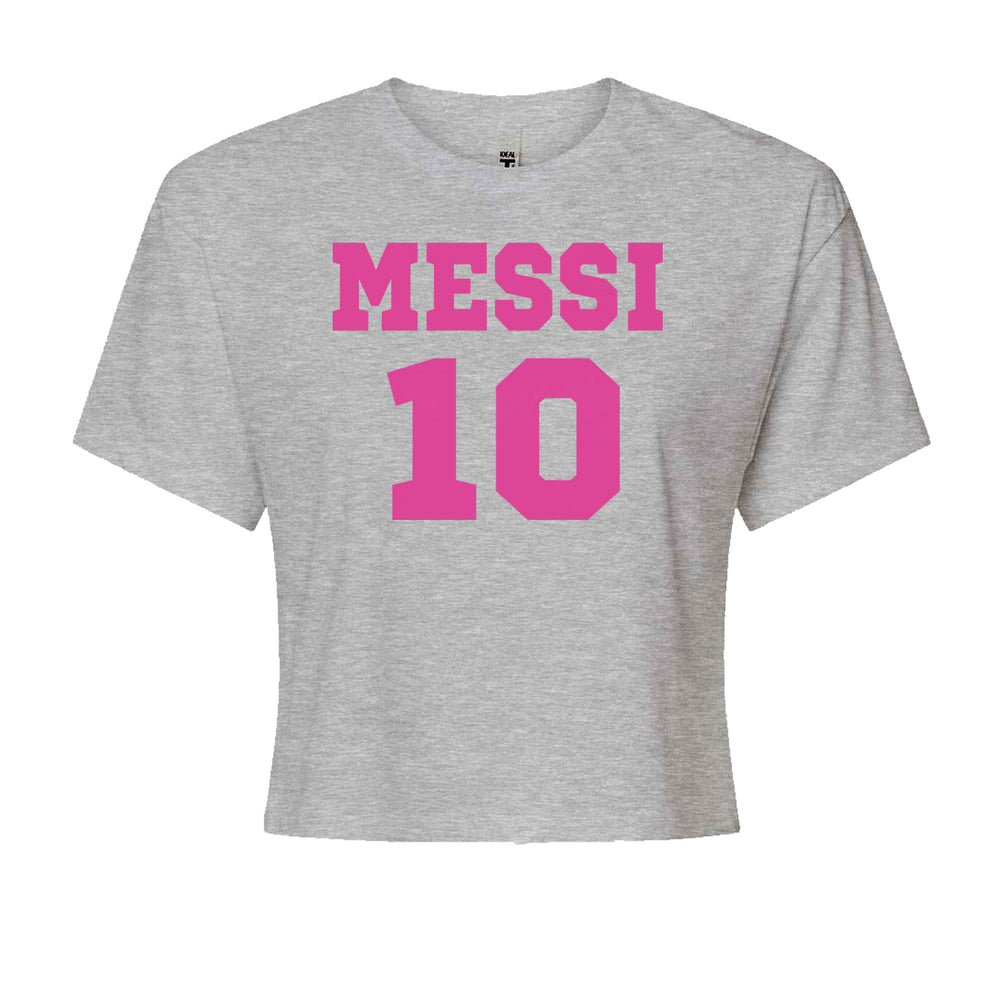 Messi World Soccer Futbol Messiami Cropped T-Shirt Heather Grey