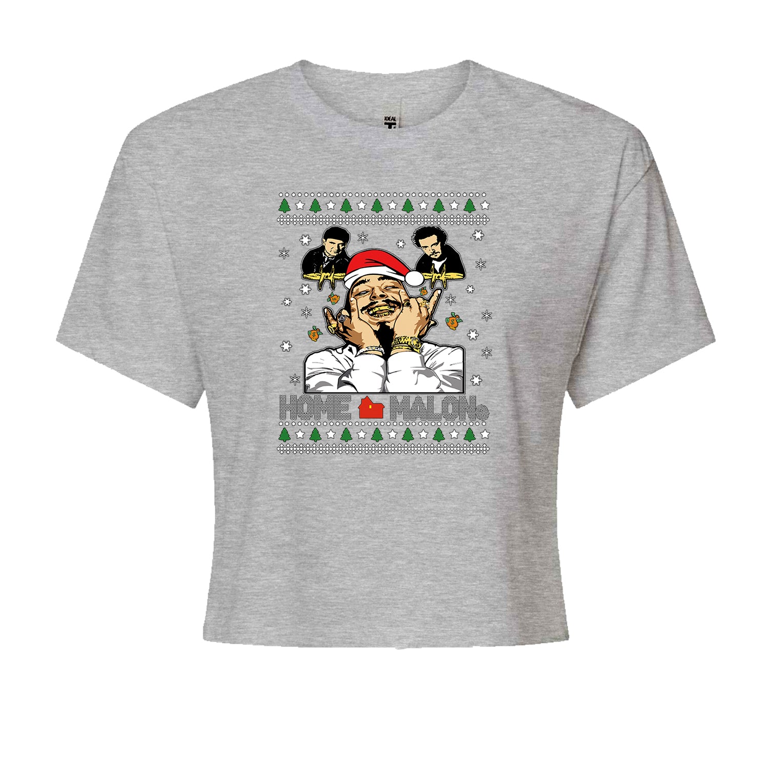 Home Malone Ugly ChristmasCropped T-Shirt Heather Grey