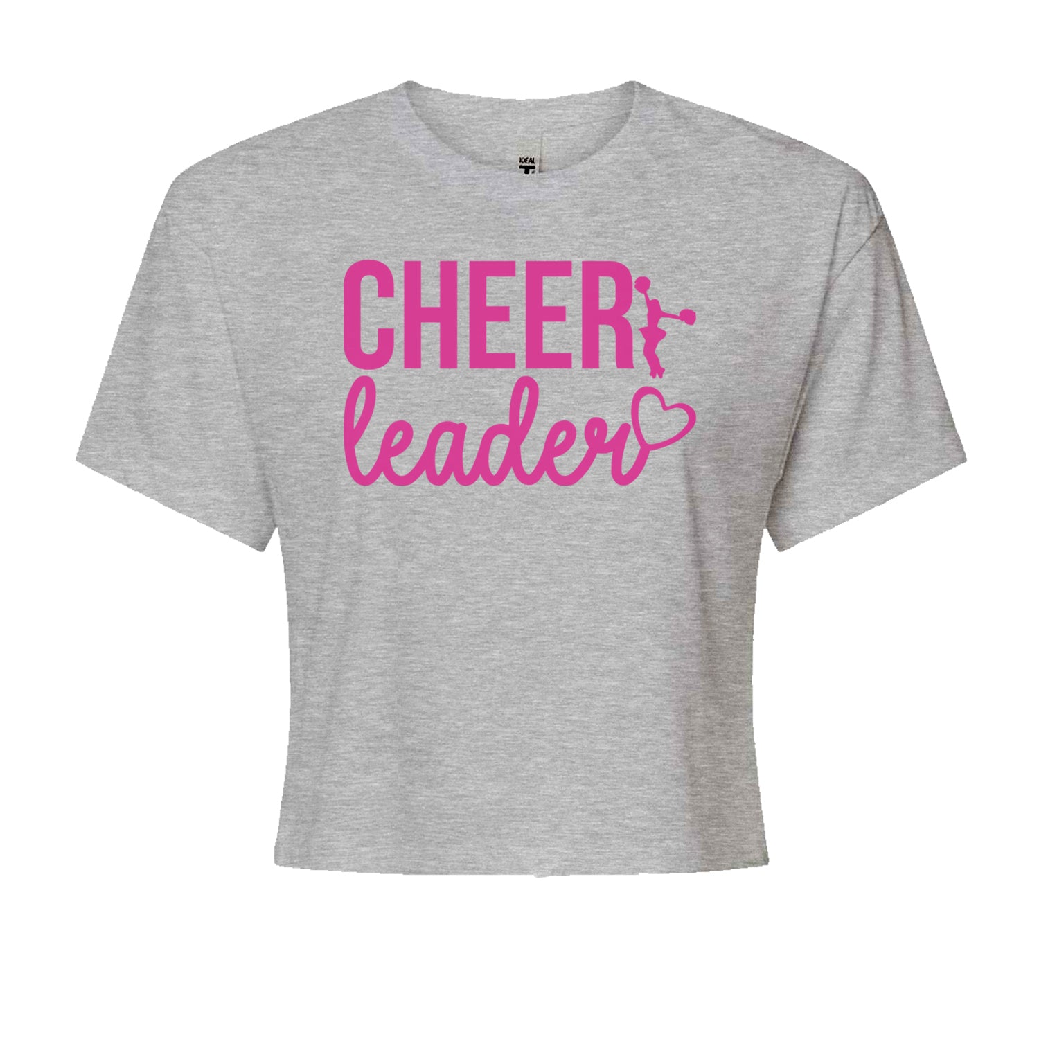 Cheerleader Heart Love Cropped T-Shirt Black