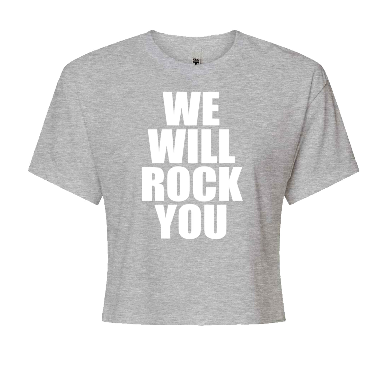 We Will Rock You Cropped T-Shirt Black