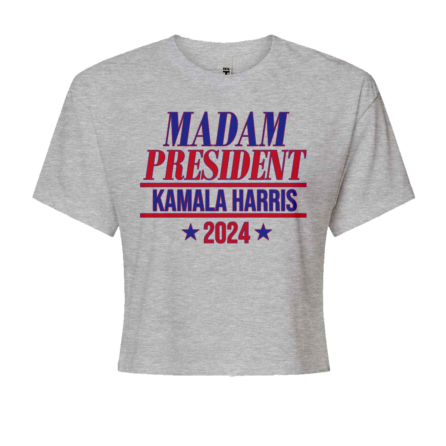 Madam President - Support kamala Harris For President 2024 Cropped T-Shirt Heather Grey