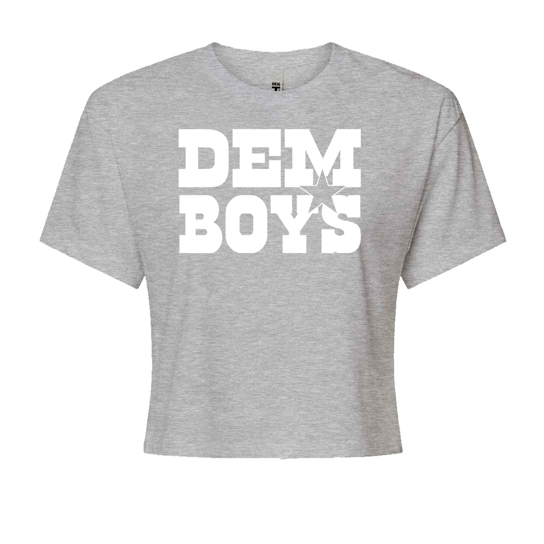Dem Boys Dallas Football Cropped T-Shirt Heather Grey