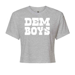 Dem Boys Dallas Football Cropped T-Shirt Heather Grey