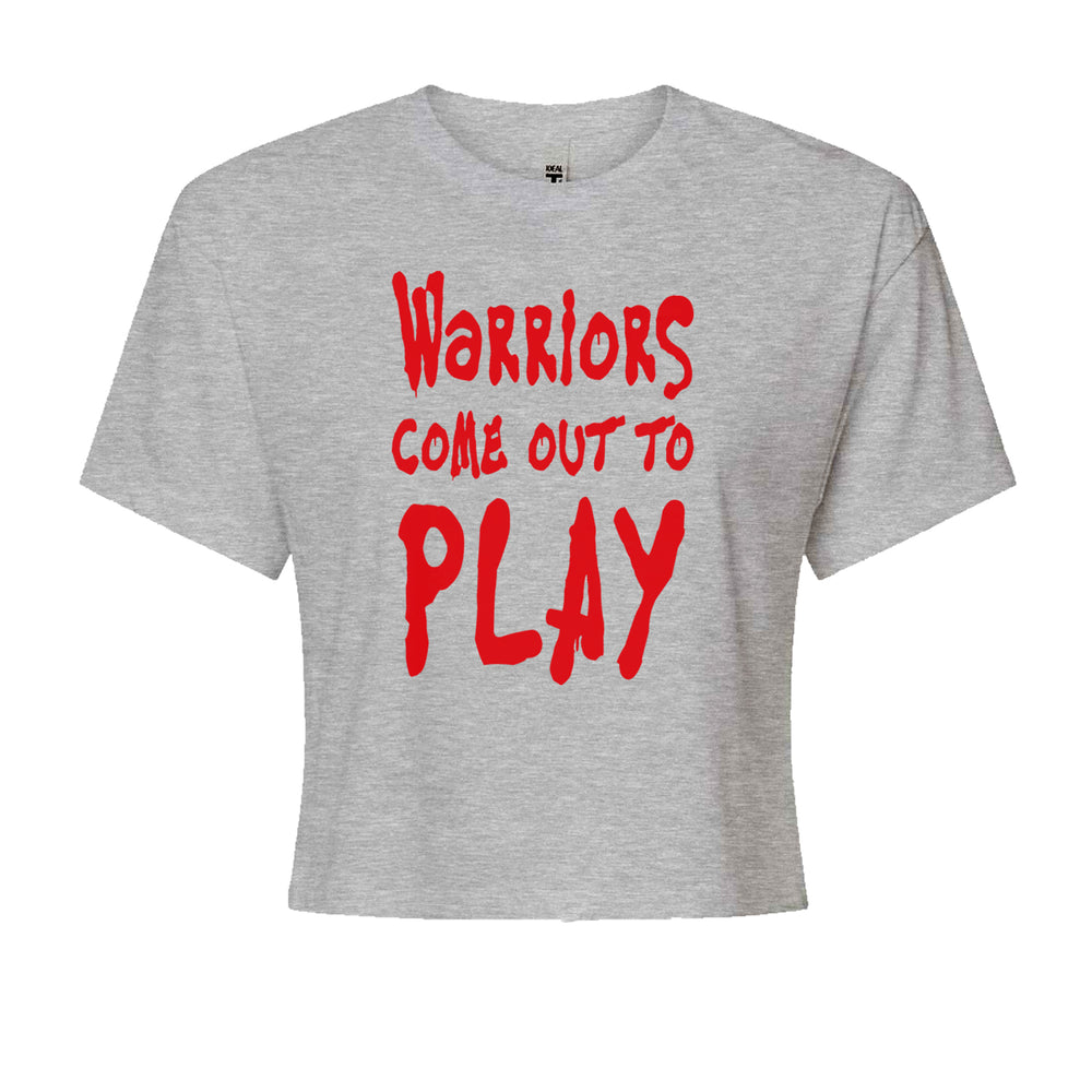 Warriors Come Out To Play  Cropped T-Shirt Heather Grey