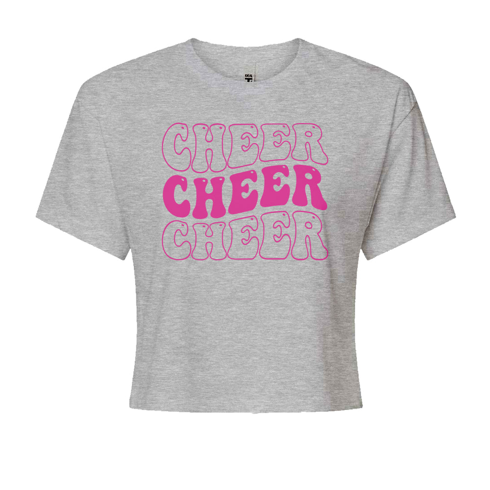 Cheer Cheer Cheer Cropped T-Shirt Heather Grey