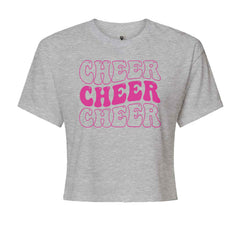 Cheer Cheer Cheer Cropped T-Shirt Heather Grey