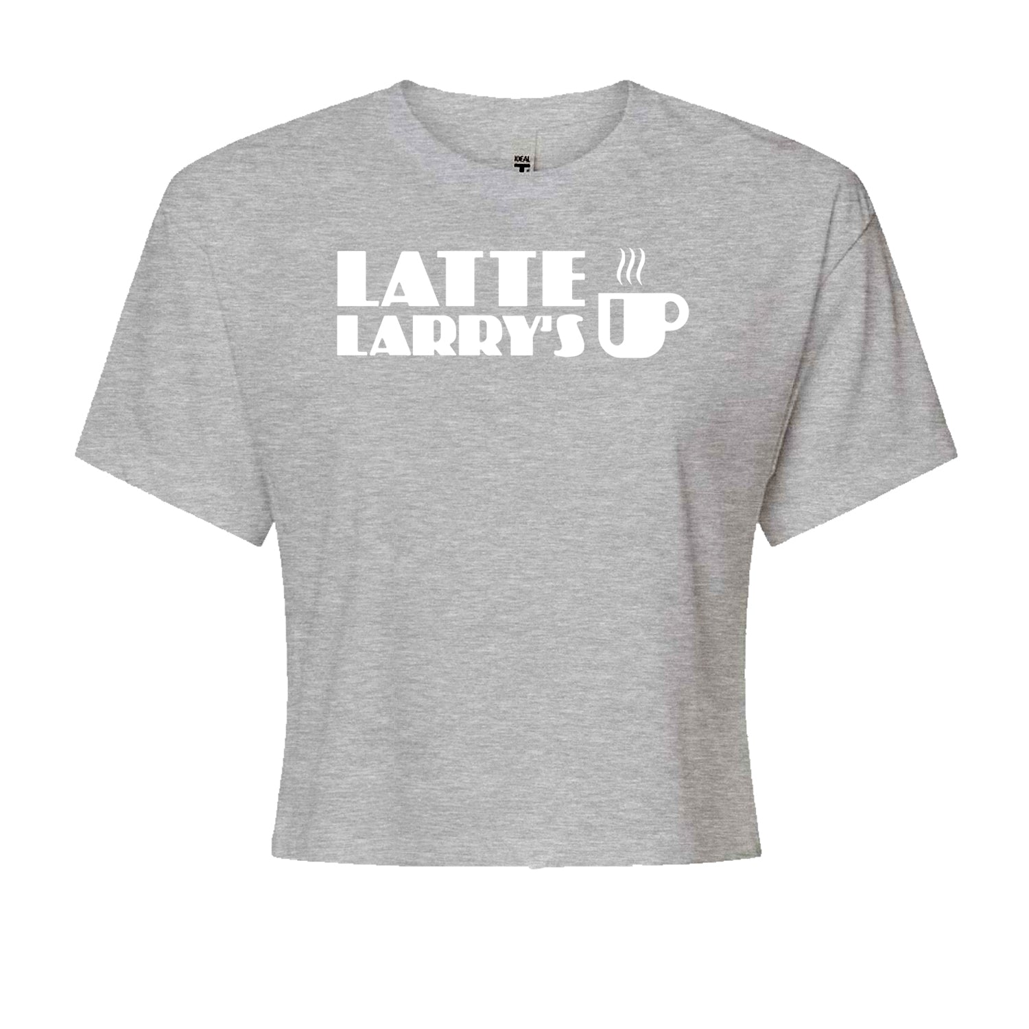 Latte Larry's Enthusiastic Coffee Cropped T-Shirt Black