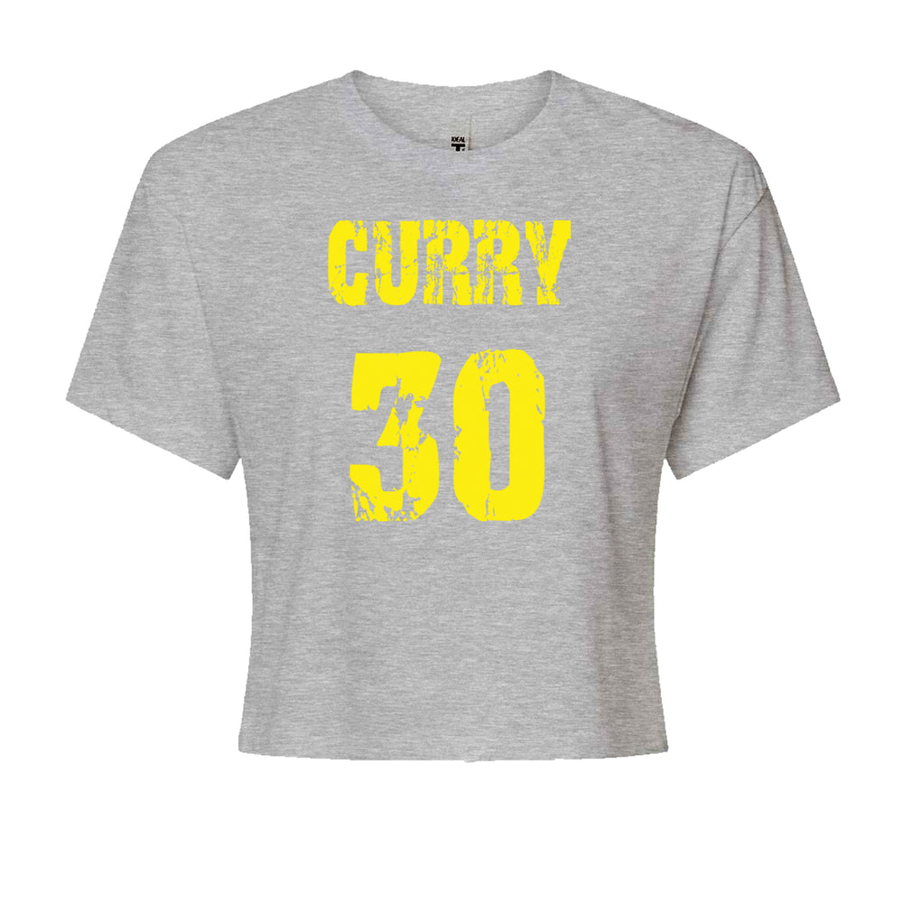 Curry #30 Cropped T-Shirt Heather Grey