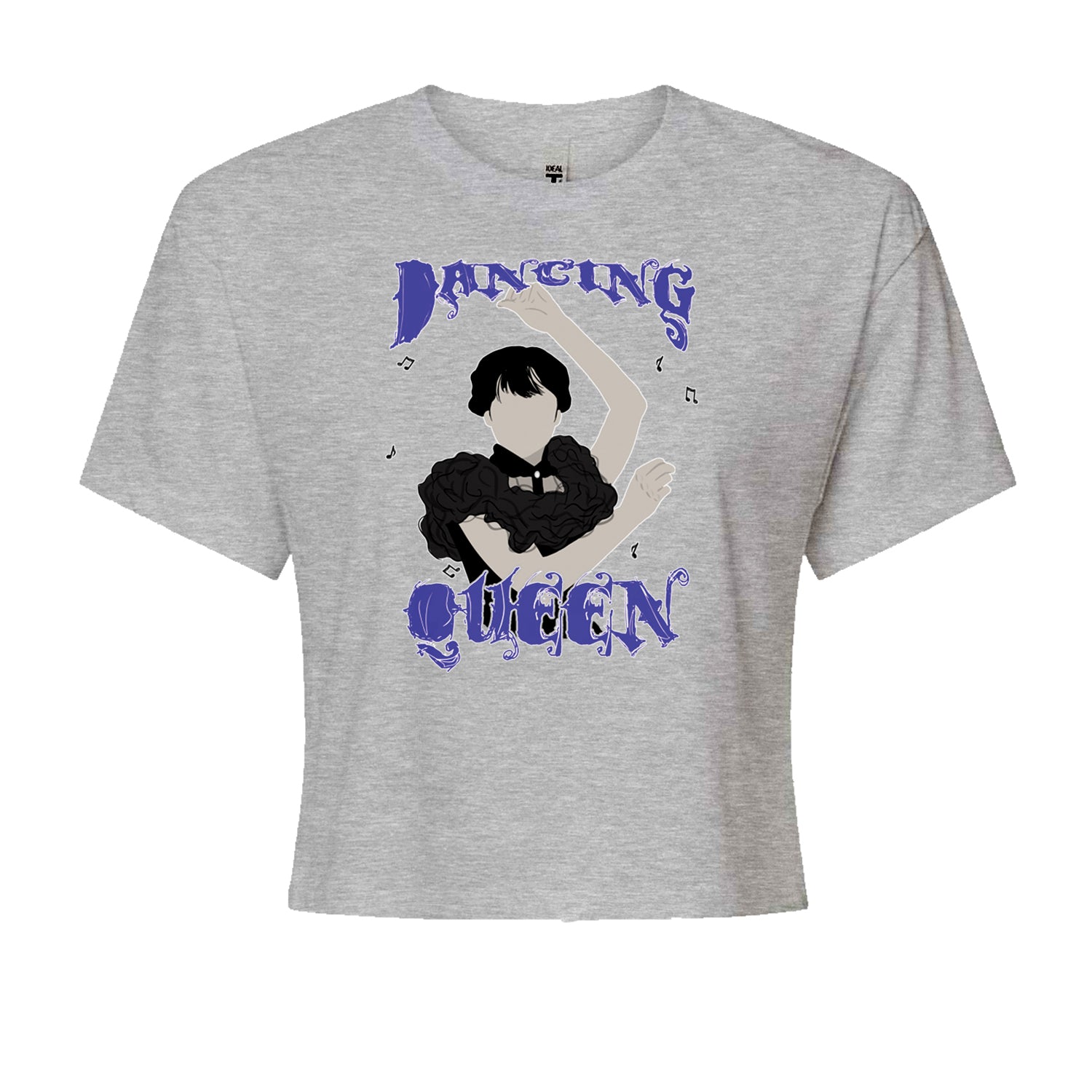 Wednesday Dancing Queen Cropped T-Shirt Black