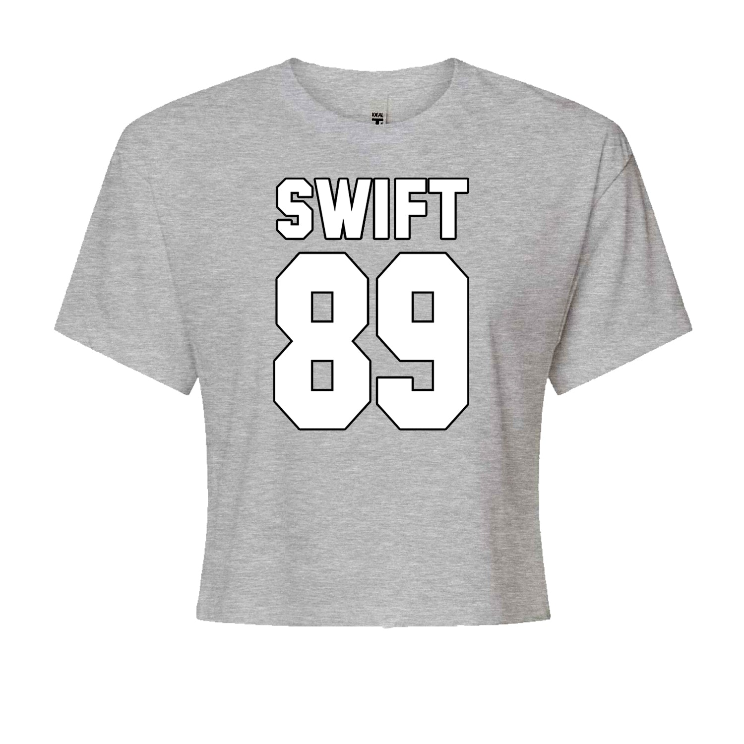 Swift 89 Birth Year Music Fan Era Poets Department Lover Cropped T-Shirt Heather Grey