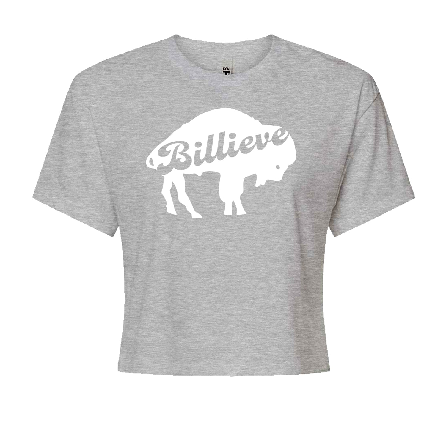 Billieve Bills Mafia Cropped T-Shirt Heather Grey