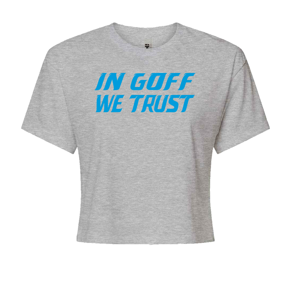 In Goff We Trust DetroitCropped T-Shirt Heather Grey