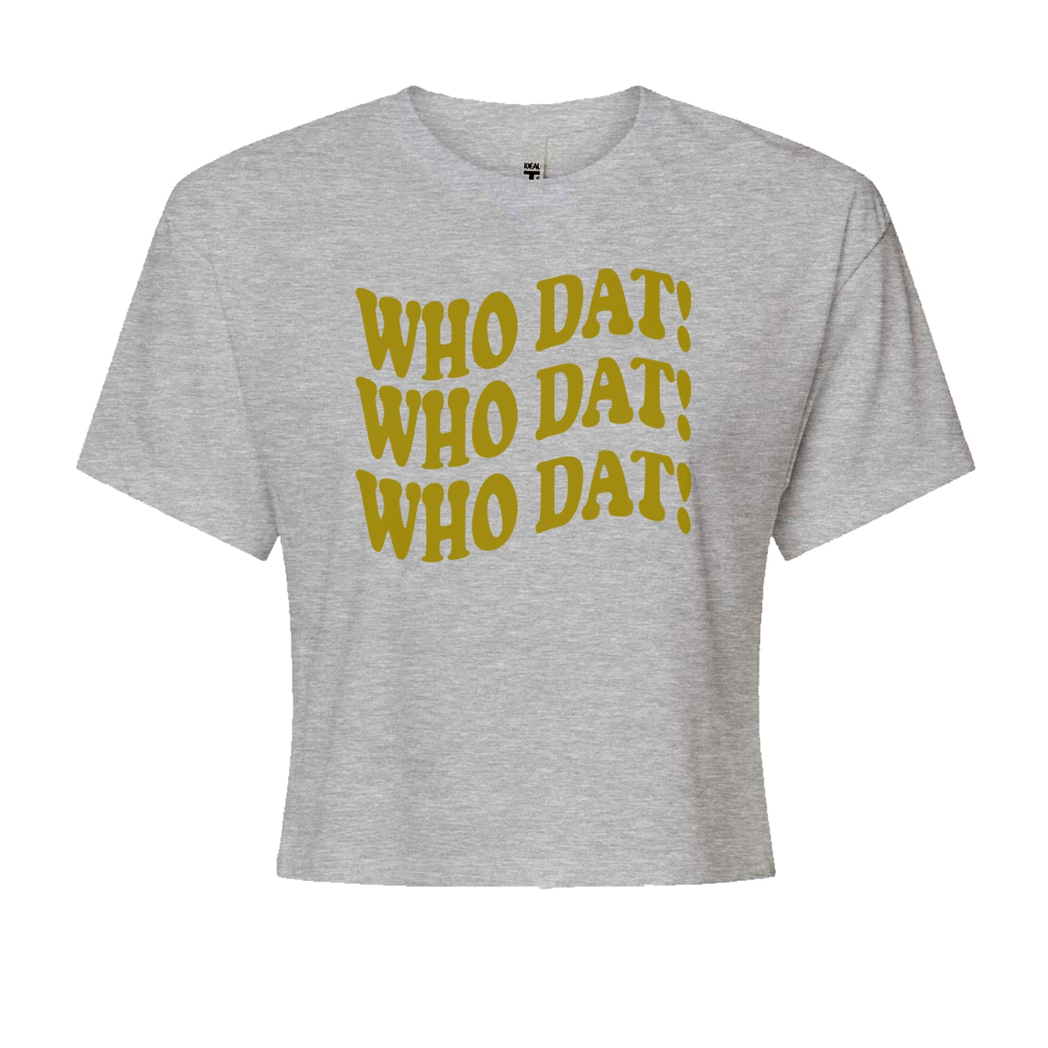 Who Dat Wavy Design Who Dat Nation Cropped T-Shirt Black