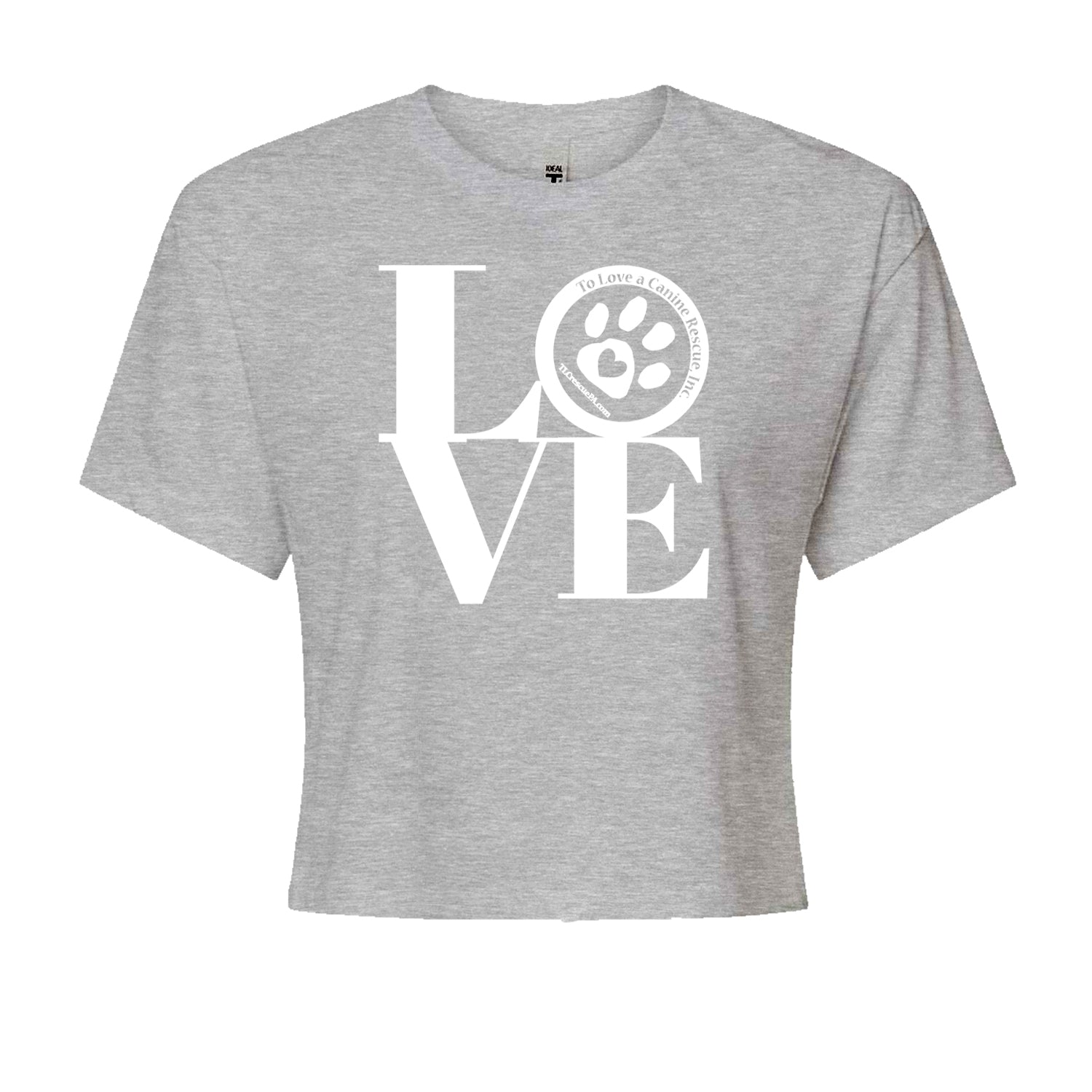 TLC LOVE Dog Rescue Cropped T-Shirt Black