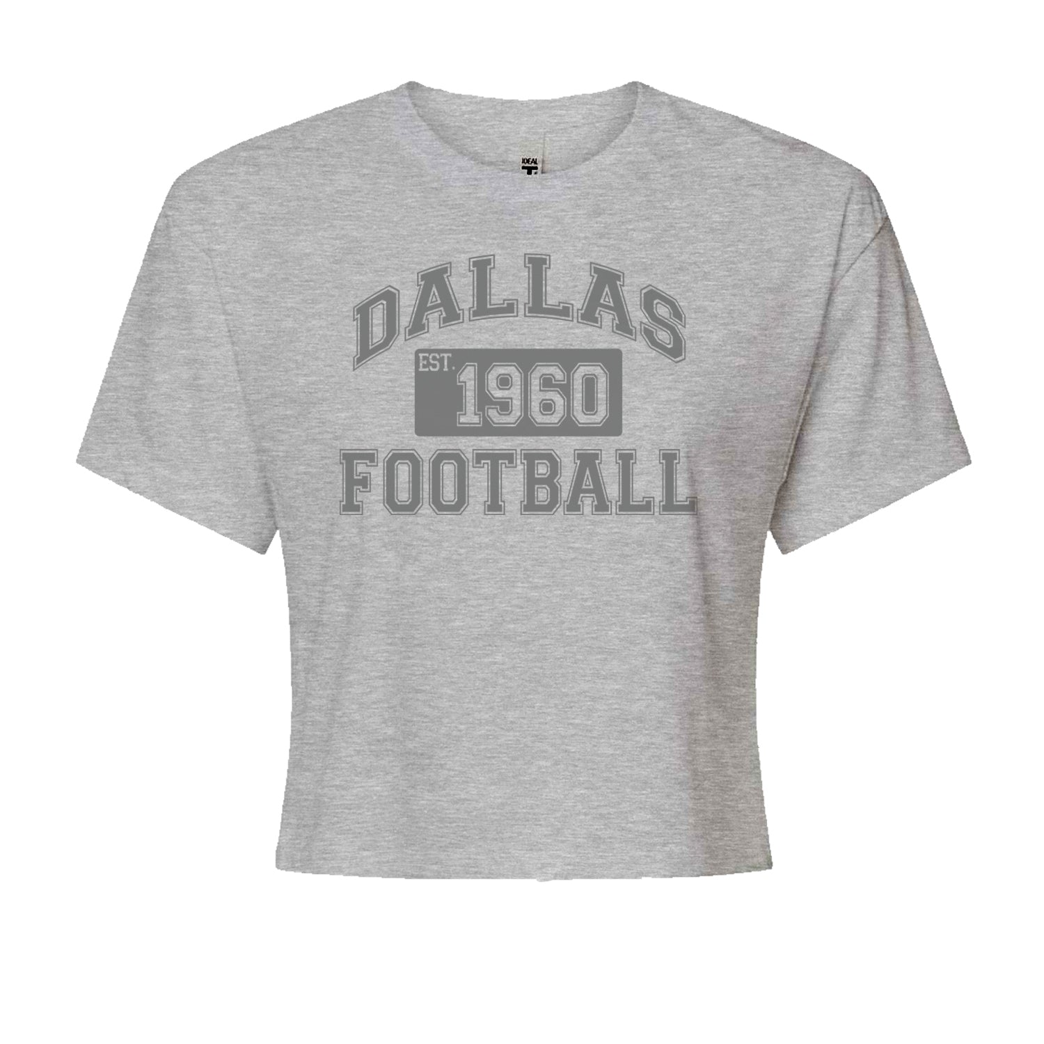 Dallas Football Established 1960 Cropped T-Shirt Heather Grey