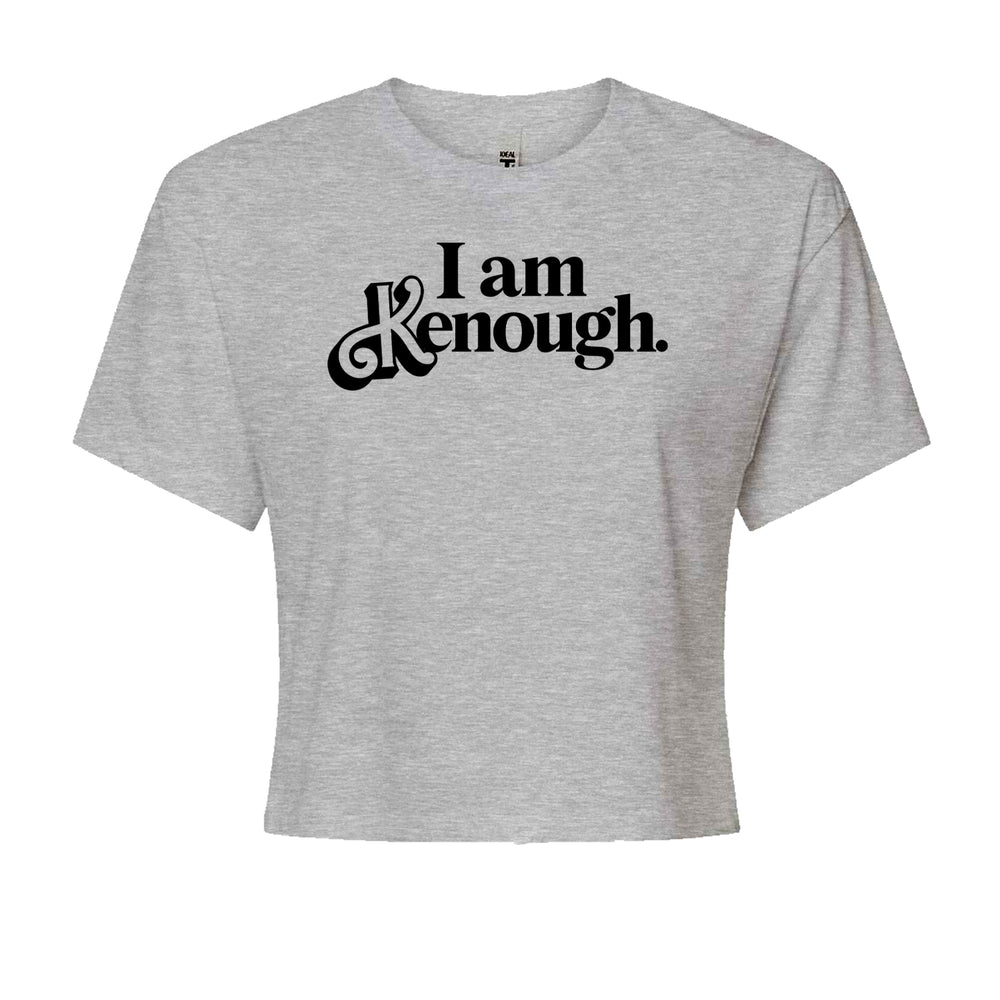 I Am Kenough Barbenheimer Cropped T-Shirt Heather Grey