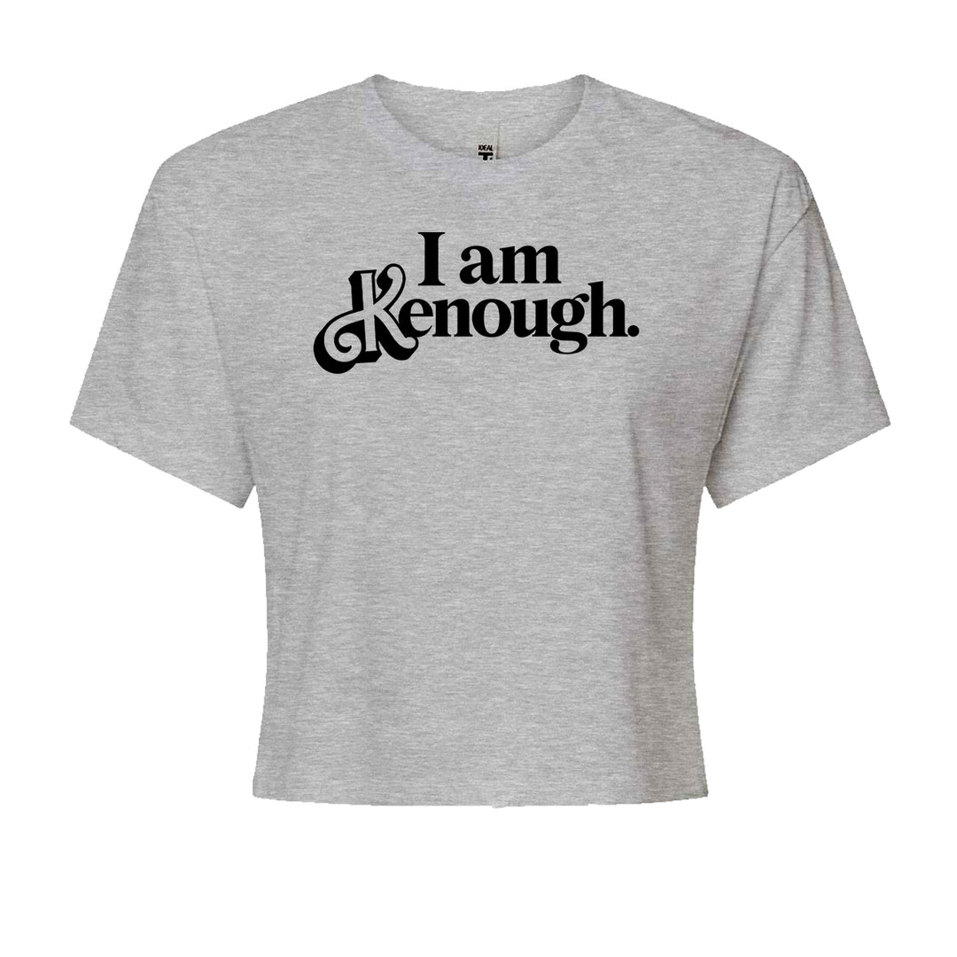 I Am Kenough Barbenheimer Cropped T-Shirt Heather Grey