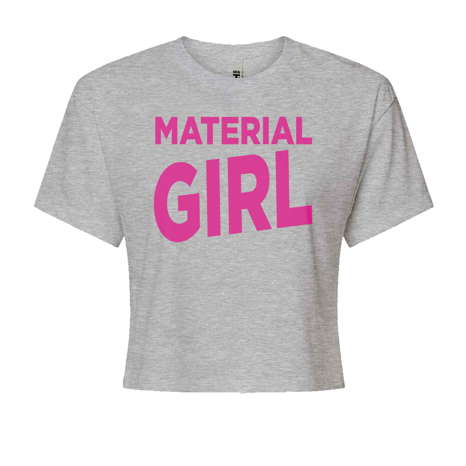 Material Girl 80's Retro Celebration Cropped T-Shirt Black