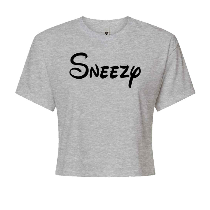 Sneezy - 7 Dwarfs Costume Cropped T-Shirt
