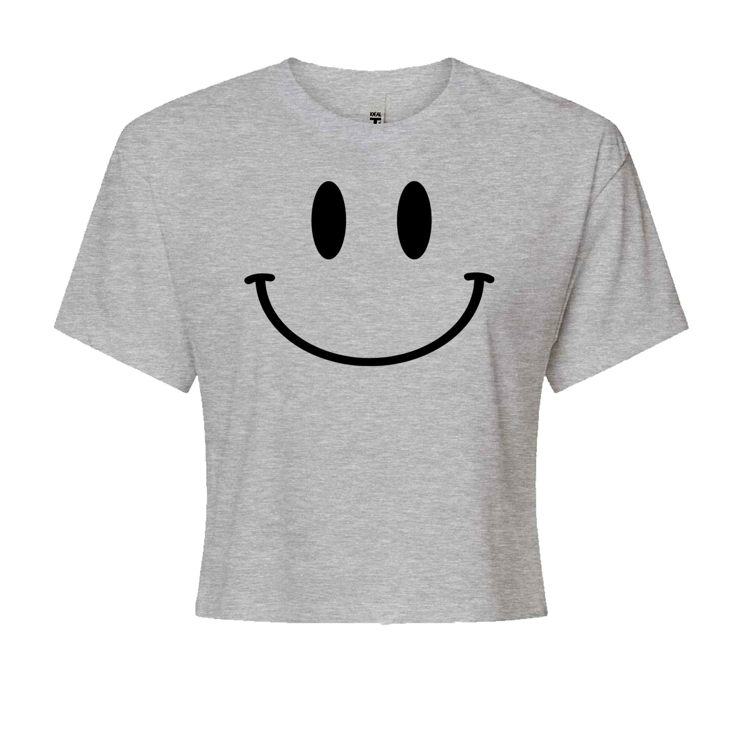 Smile Face Cropped T-Shirt Jelly Bean