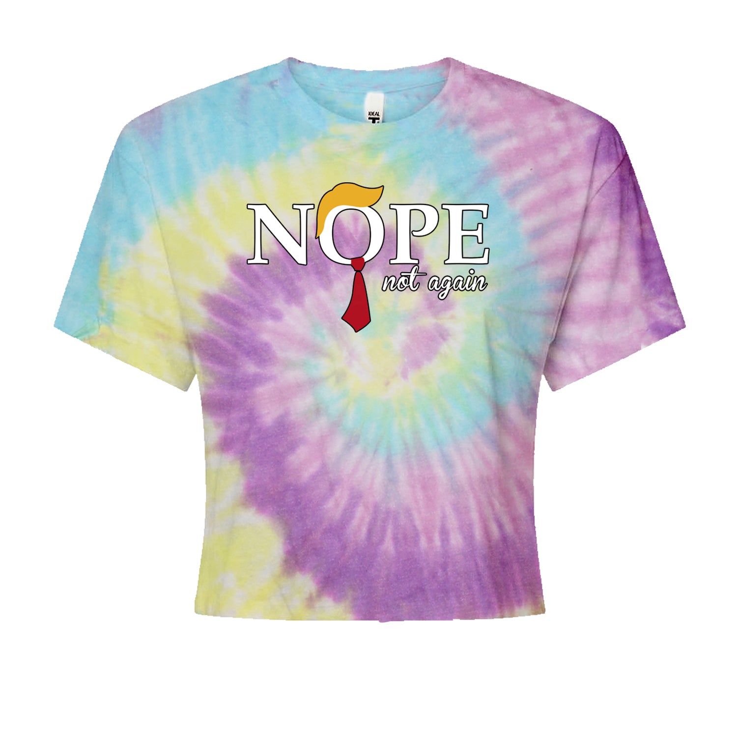 Nope Not Again Anti-Trump 2024Cropped T-Shirt Jelly Bean