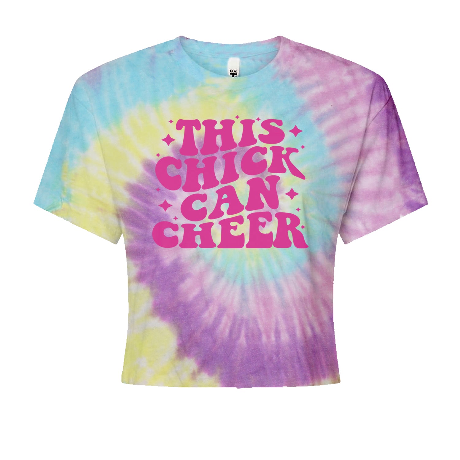 This Chick Can Cheer Cropped T-Shirt Jelly Bean