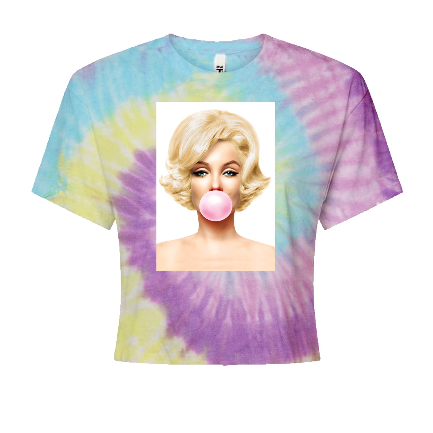 Ms. Monroe Pink Bubble Gum American Icon Cropped T-Shirt Jelly Bean