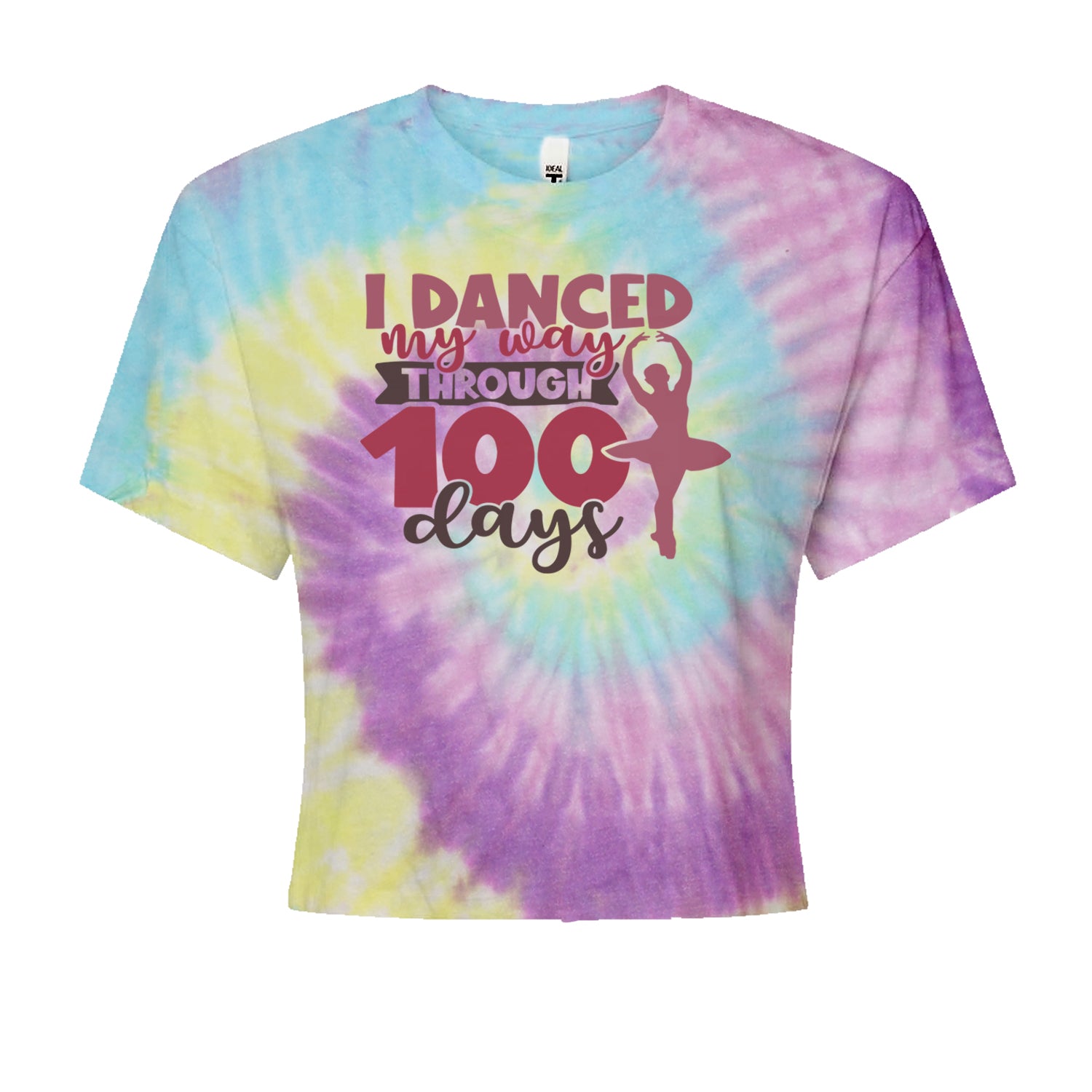 I Danced My Way Through 100 Days Of SchoolCropped T-Shirt Jelly Bean