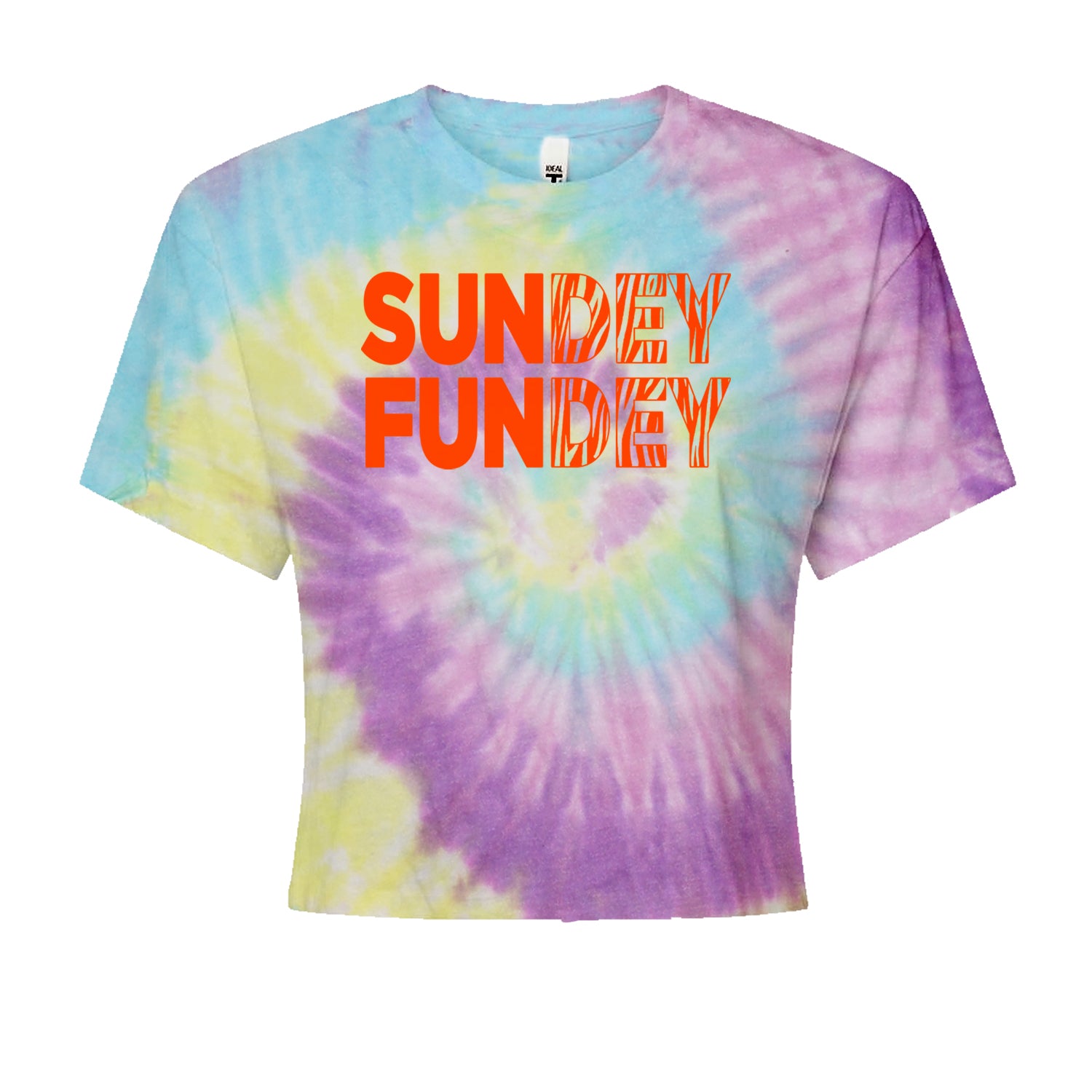 SunDEY FunDEY Sunday FundayCropped T-Shirt Jelly Bean