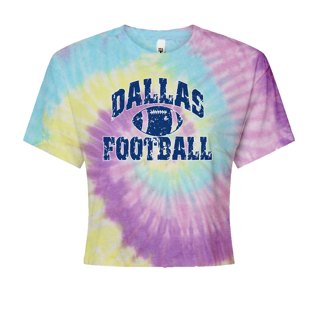 Dallas Distressed Football Cropped T-Shirt Jelly Bean