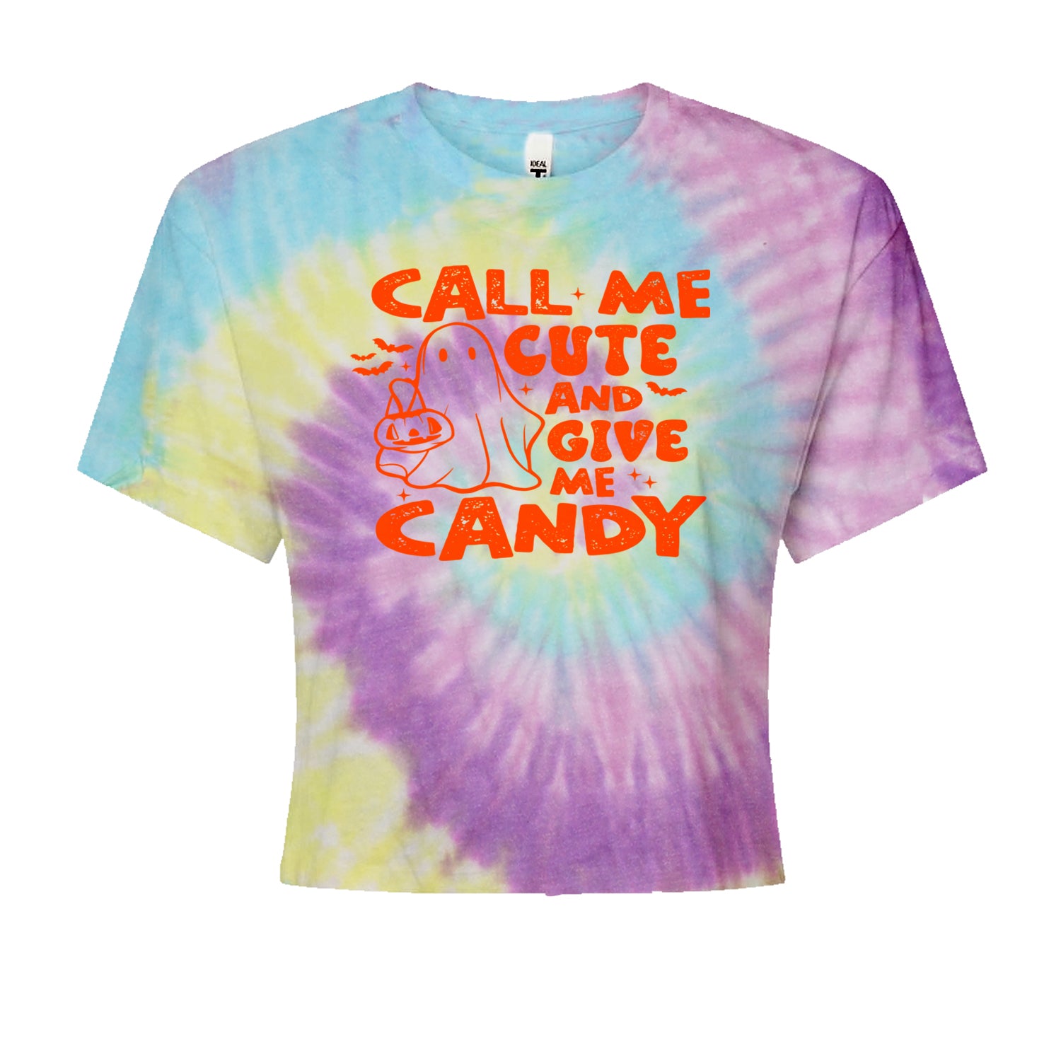 Call Me Cute And Give Me Candy Cropped T-Shirt Jelly Bean