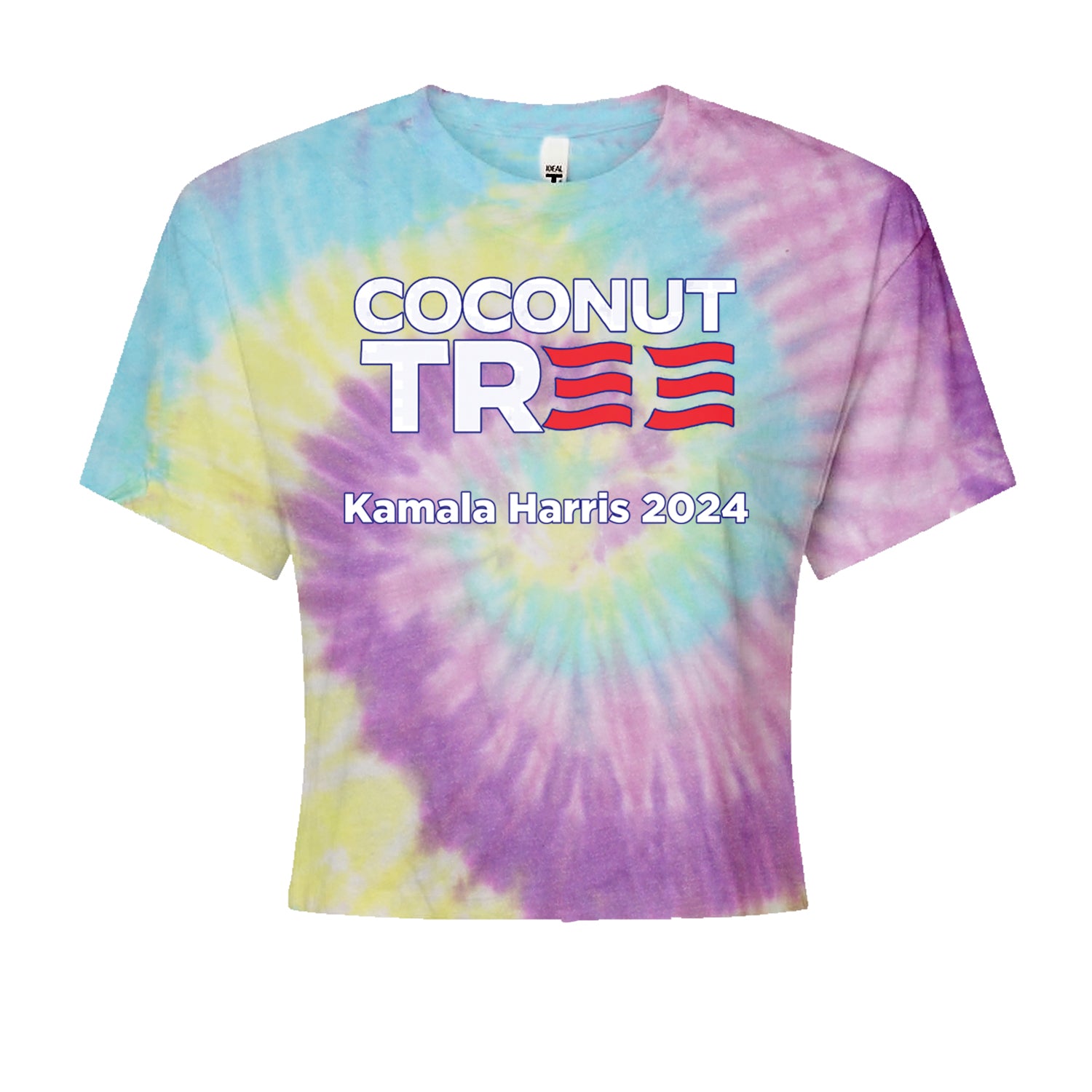 Coconut Tree - Support Kamala Harris For President 2024 Cropped T-Shirt Jelly Bean