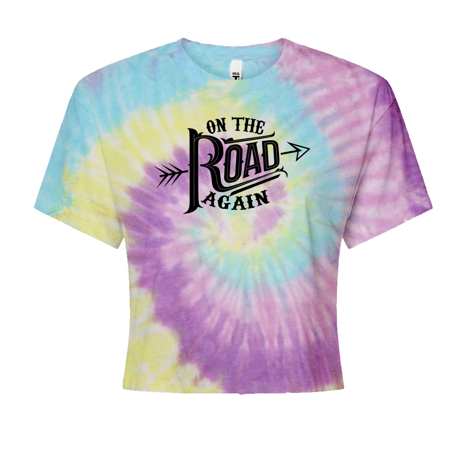 On The Road Again Hippy Country Music Cropped T-Shirt