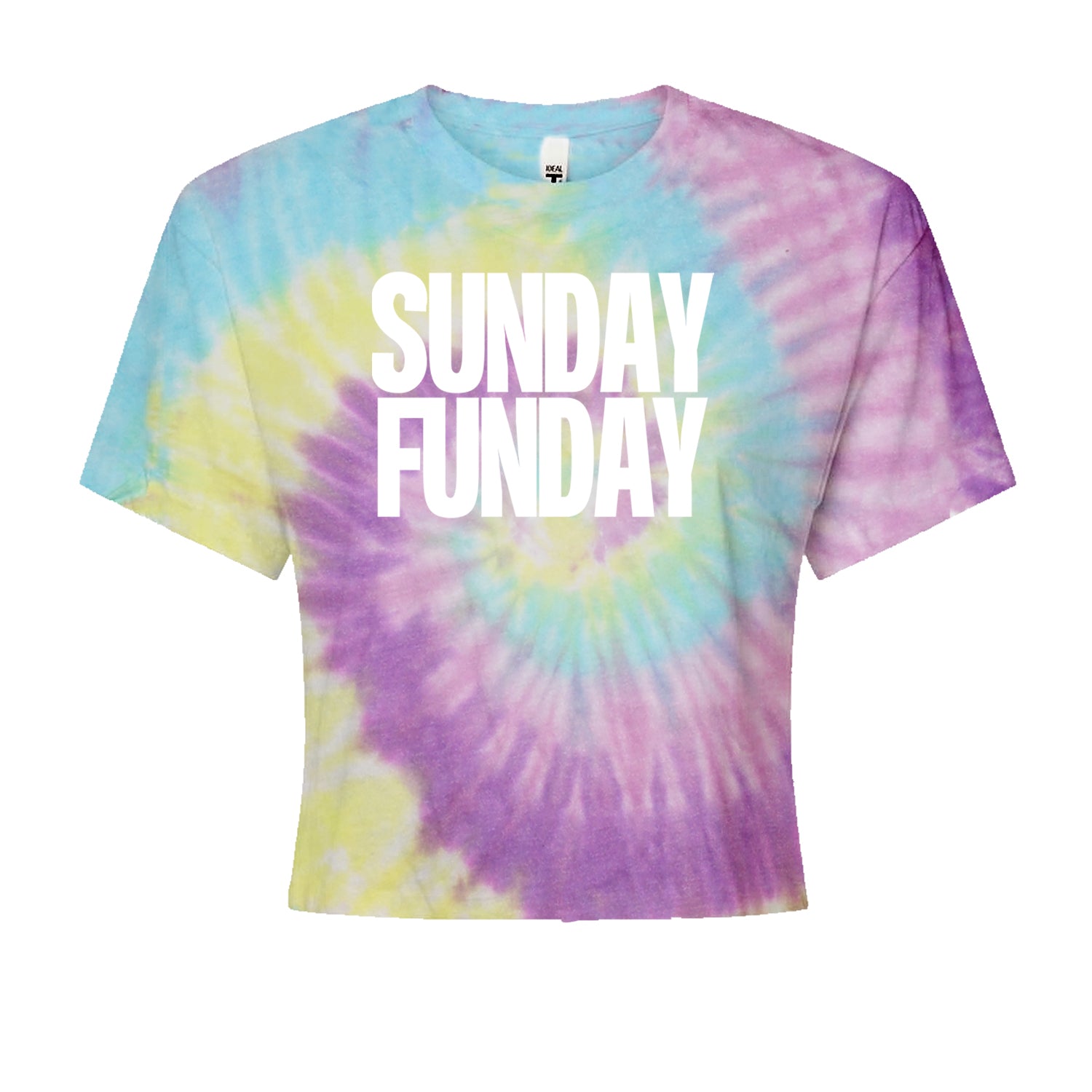 Sunday Funday  Cropped T-Shirt Jelly Bean