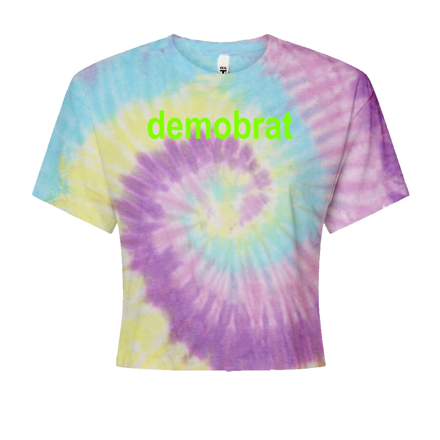 Demobrat Kamala Is Brat Vote Democrat Cropped T-Shirt Jelly Bean