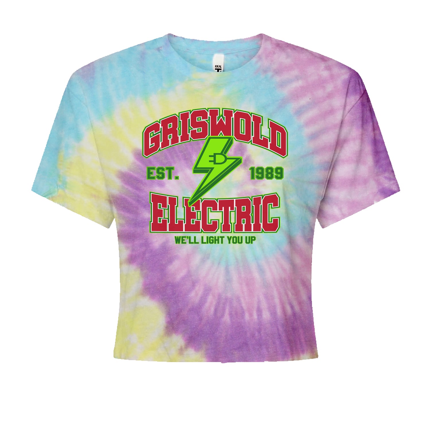 Griswold Electric We'll Light You UpCropped T-Shirt Jelly Bean