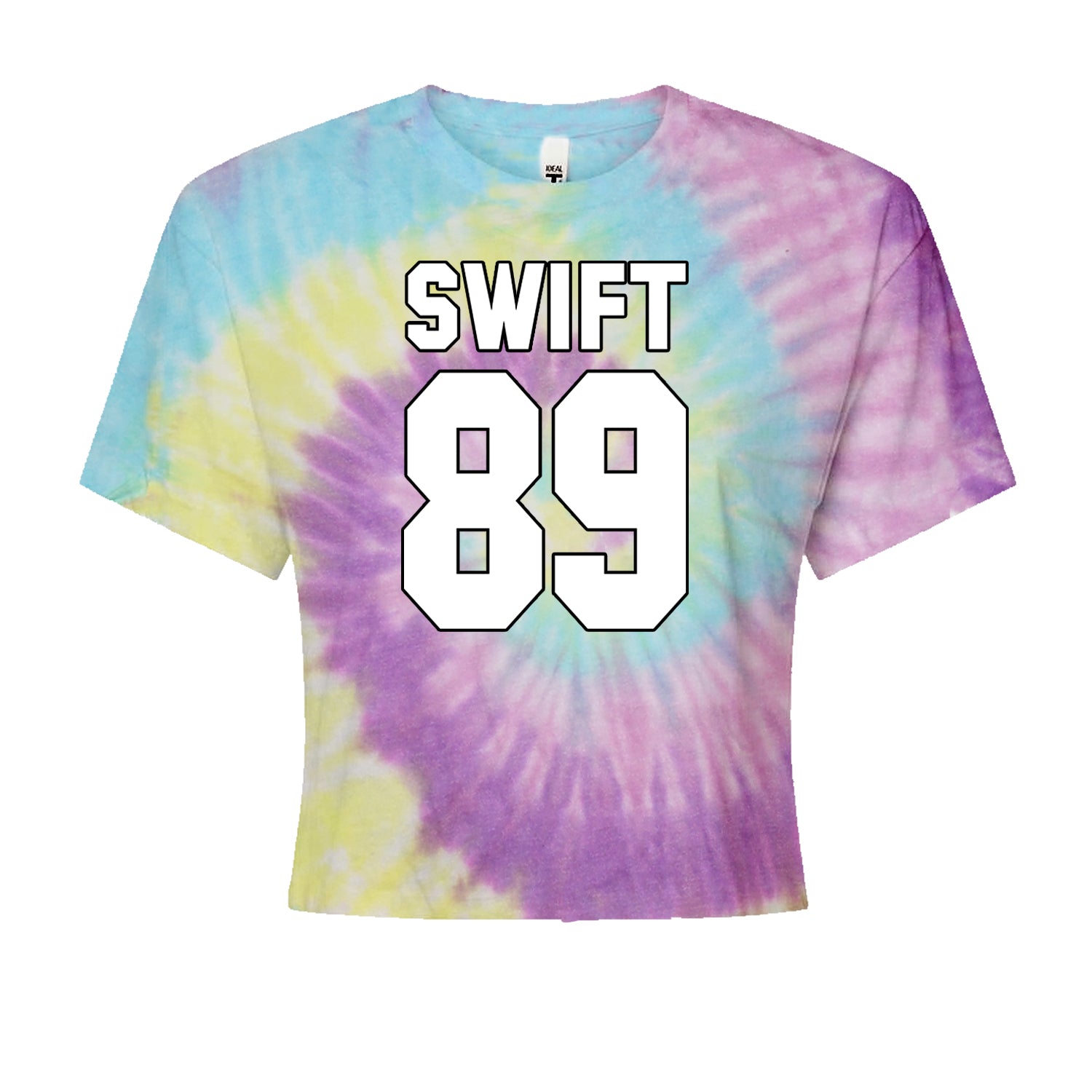 Swift 89 Birth Year Music Fan Era Poets Department Lover Cropped T-Shirt Jelly Bean