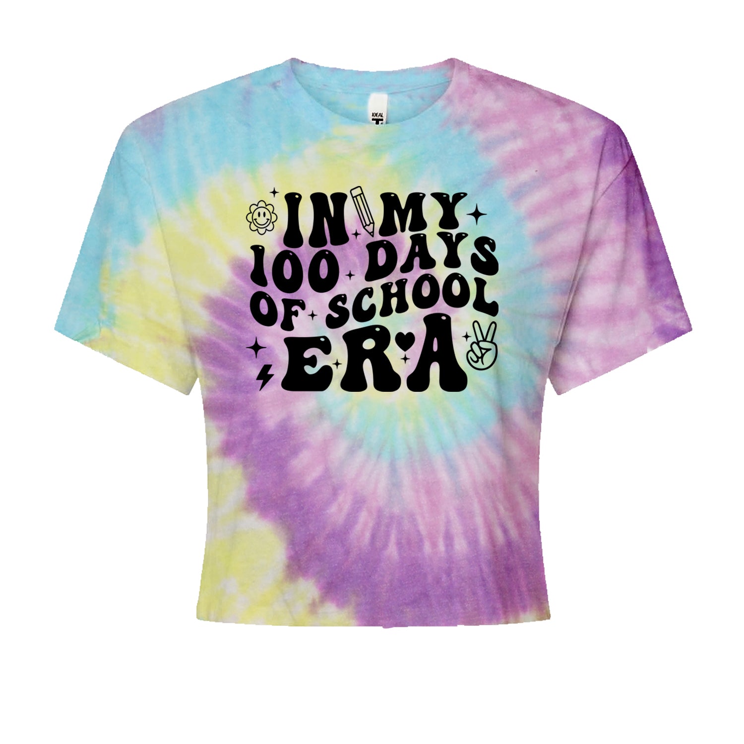 In My 100 Days Of School Era Cropped T-Shirt Jelly Bean