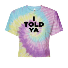I Told Ya Challenger Black Print Cropped T-Shirt Jelly Bean