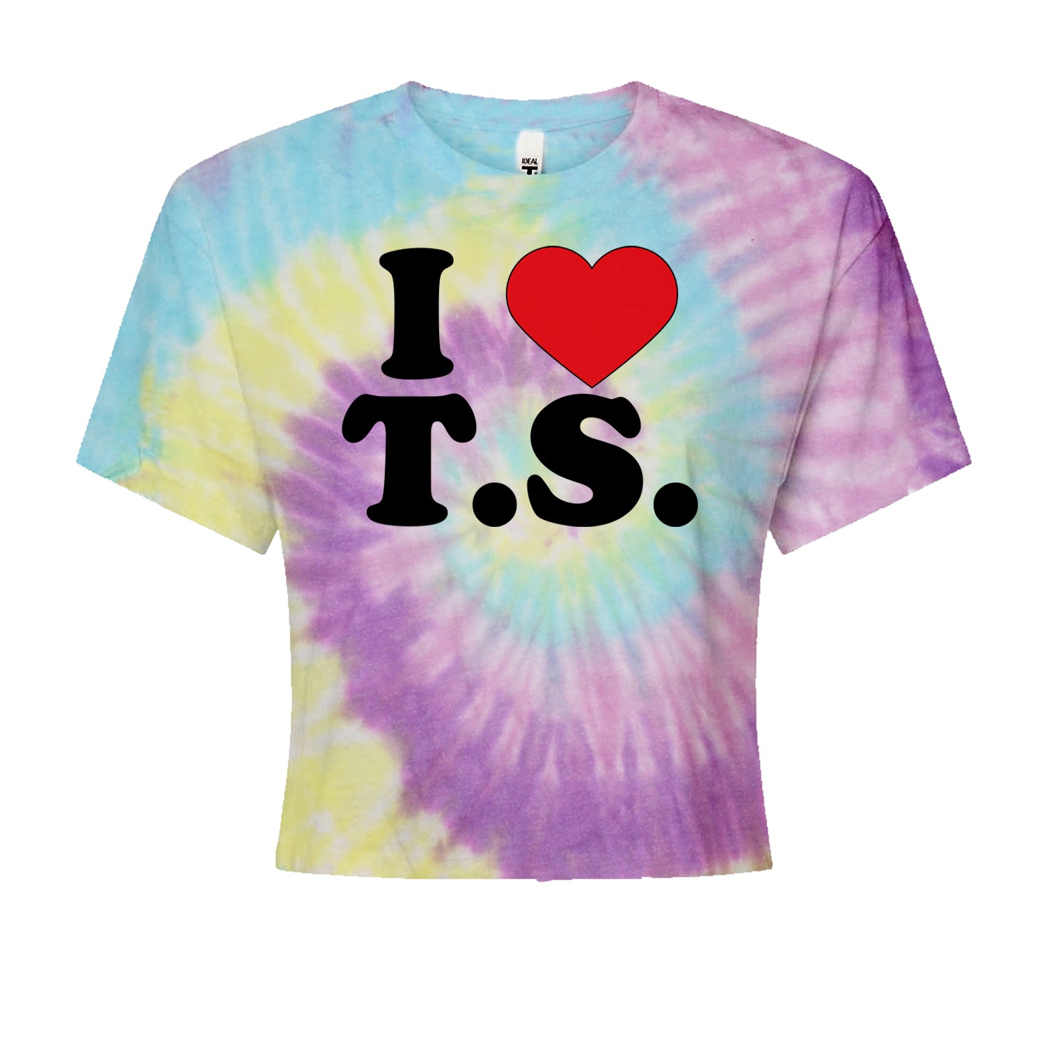 I Heart T.S. Concert Music Lover  Cropped T-Shirt Jelly Bean